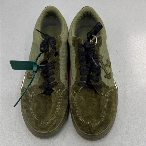 Off-White Olive Green Men's Sneakers - Picture 1 of 7